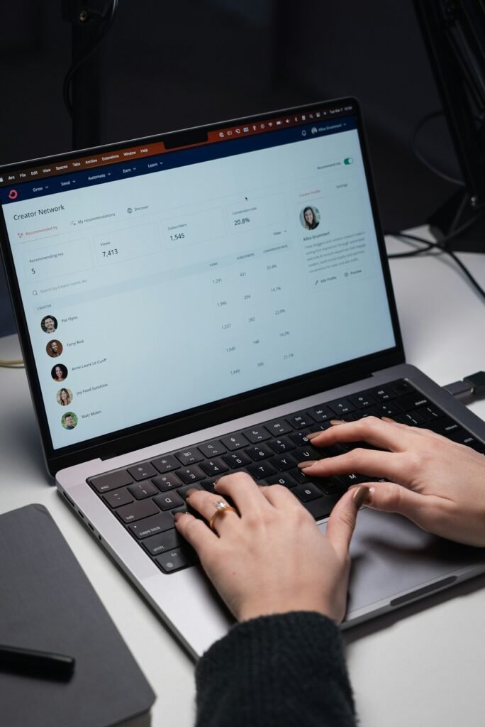 Email marketing and newsletter on a laptop