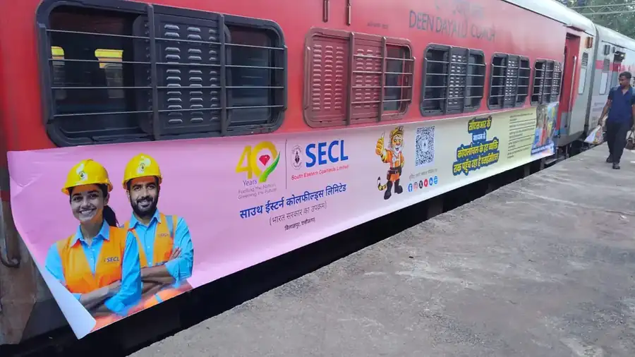SECL train coach wrap railway advertising